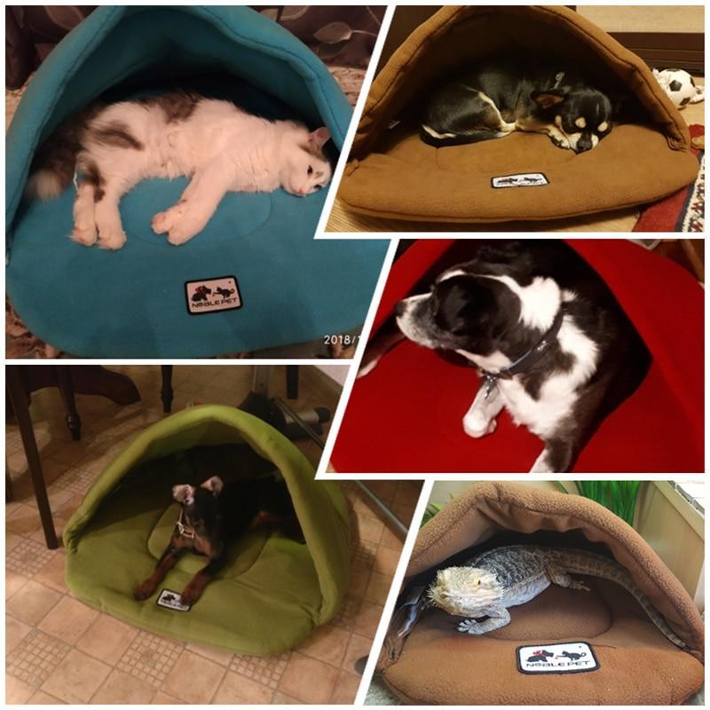 Soft Polar Fleece Kennel Pet Bed - Cave