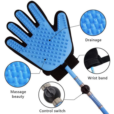 PET BATH GLOVE SHOWER BATHING TOOL AND MASSAGER