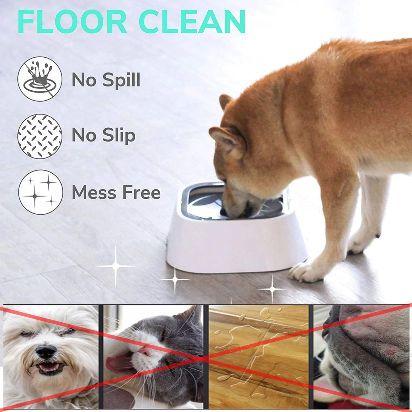 No-Spill Floating Pet Water Bowl - Can Be Used In Your Vehicle