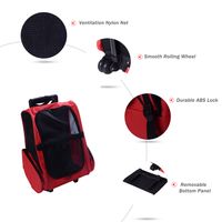 PawHut Pet Carrier Luggage Box Cat Dog Backpack Crate Rolling Wheel